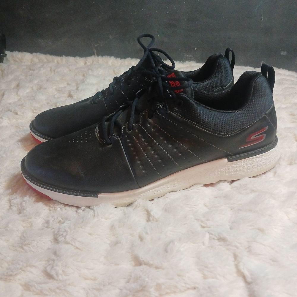 Skechers Go Golf Elite Tour SL Waterproof Golf Shoe Sneakers Black/Red Size 10.5